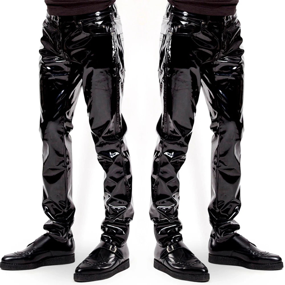 Men'S Gothic Formal Wear - Männer Faux Leder PVC Hosen Hosen