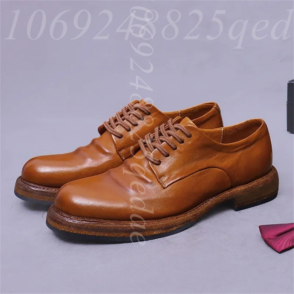Formal Men Daily Wear Footwear - Handgefertigte Vintage-Schnürschuhe für Herren, Retro Business