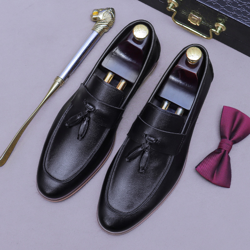 Men'S Formal Wear - Herren-Loafer aus echtem Leder mit Quasten,