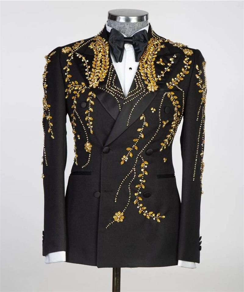 Goldene Kristalle Herrenanzüge – Men Formal Wear With Coat Bewertung und Preis