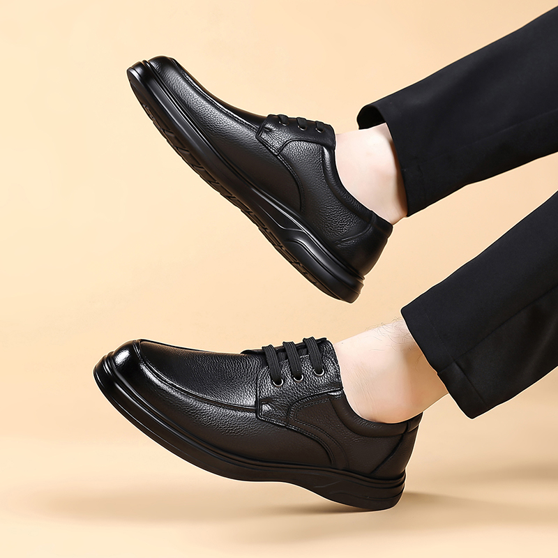 Herren-Lederschuhe mit Schnüru – Formal Men Daily Wear Footwear Bewertung und Preis