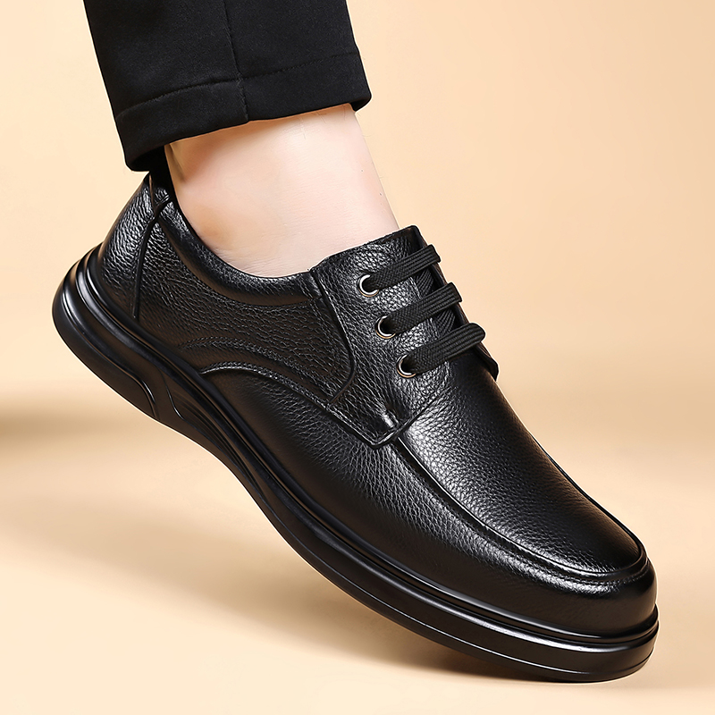 Herren-Lederschuhe mit Schnüru – Formal Men Daily Wear Footwear Bewertung und Preis
