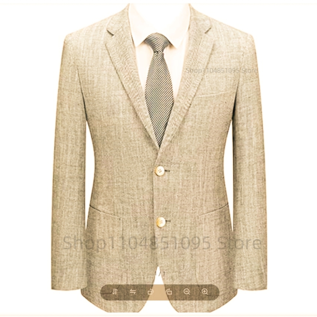 Herren Slim Fit Leinen-Anzugbl – Men Formal Wear In Summer Bewertung und Preis