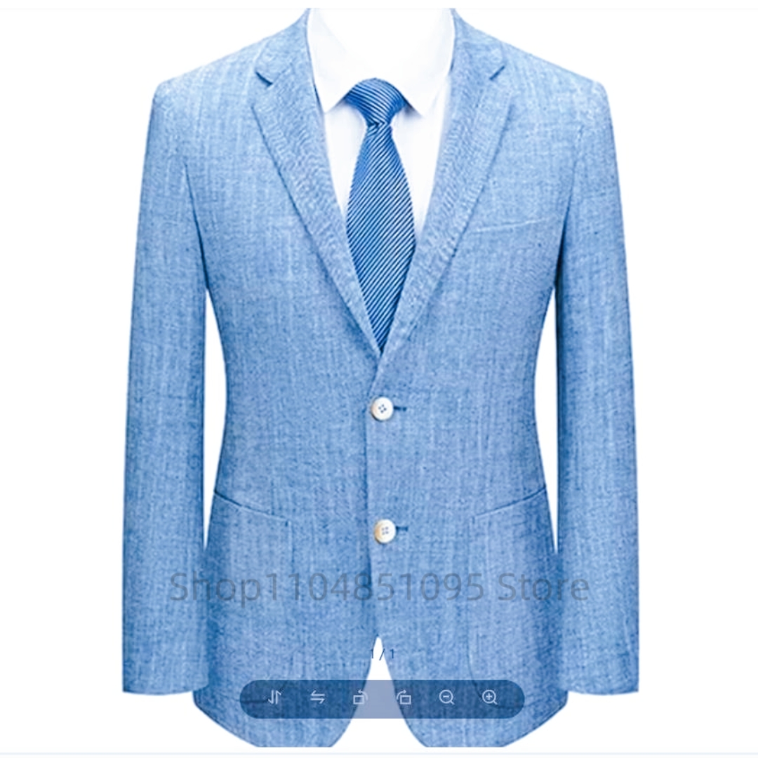 Herren Slim Fit Leinen-Anzugbl – Men Formal Wear In Summer Bewertung und Preis