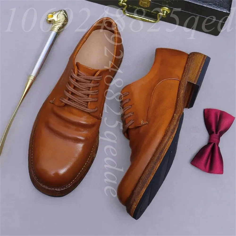 Handgefertigte Vintage-Schnürs – Formal Men Daily Wear Footwear Bewertung und Preis