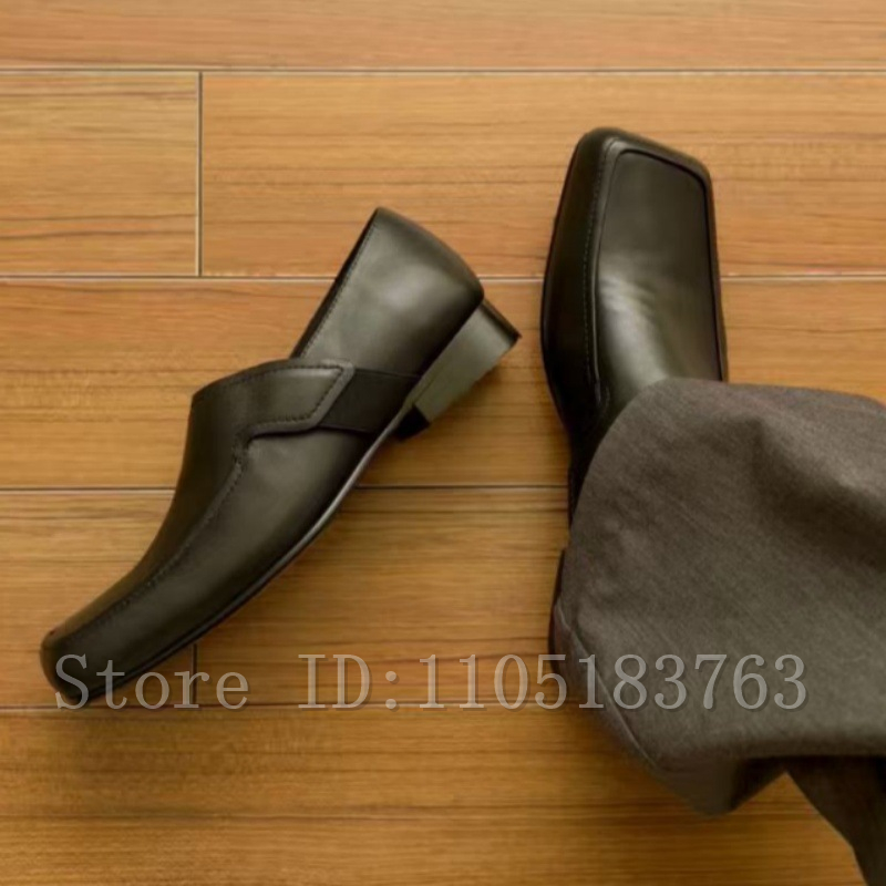 Herren Schwarze Leder-Loafer m – Formal Men Daily Wear Footwear Bewertung und Preis