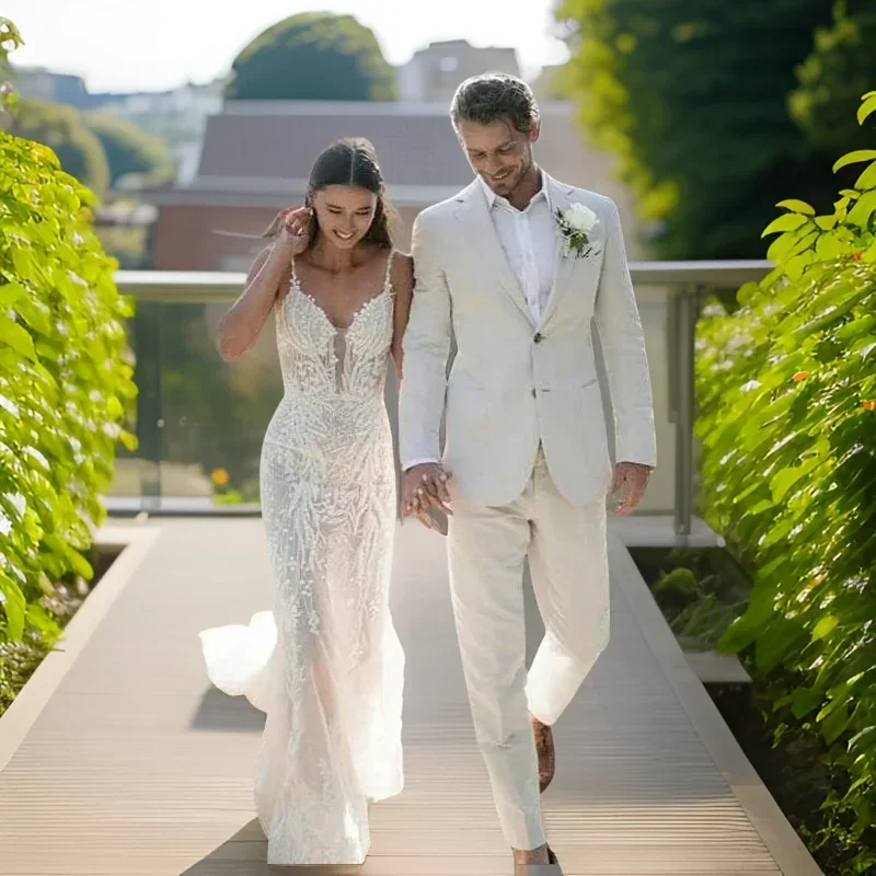 Leinen-Hochzeits-Smoking für H – Men Formal Wear In Summer Bewertung und Preis